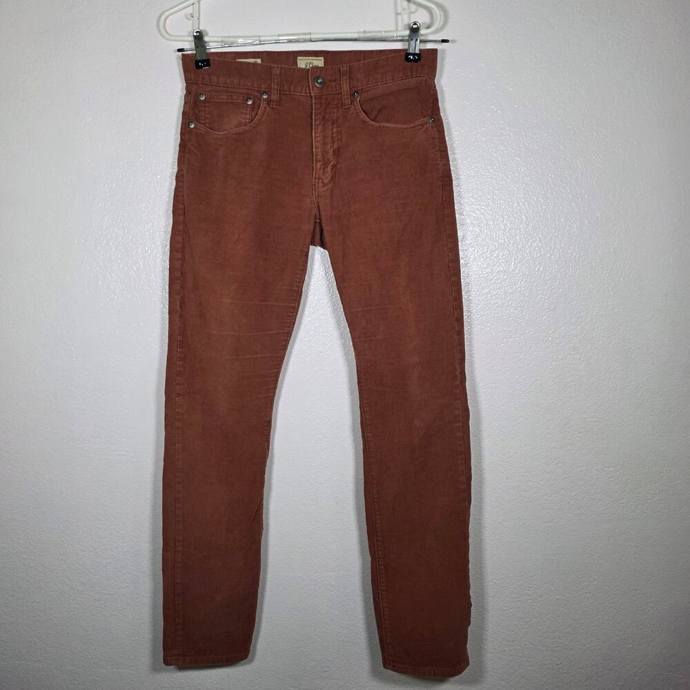 J.Crew 250 skinny fit brown corduroy pants men’s size 28x30